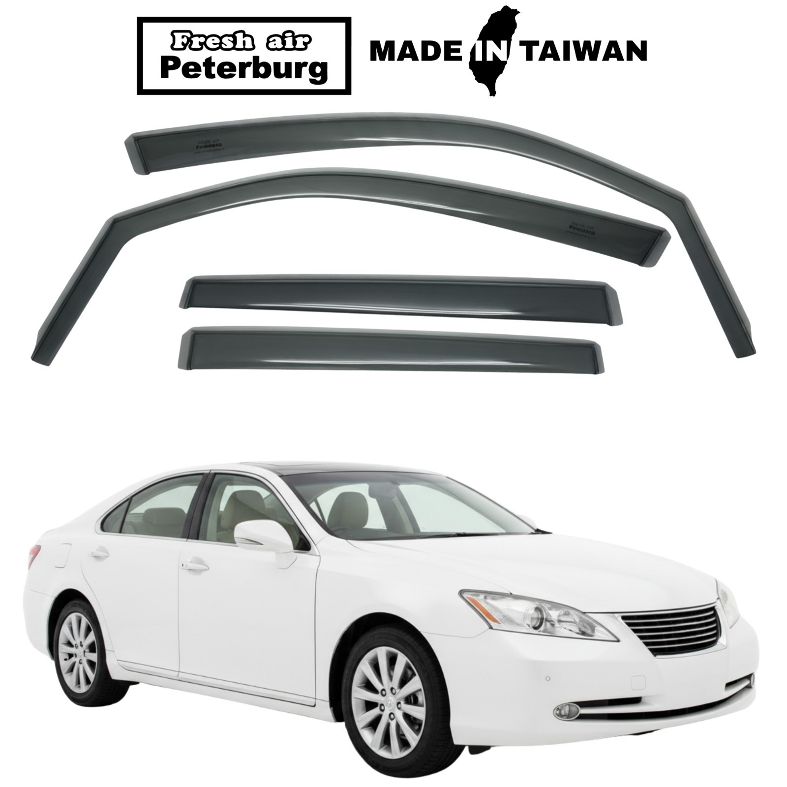 for LEXUS ES350 2006-2012  IN-CHANNEL RAIN GUARDS WIND DEFLECTOR 4PCS