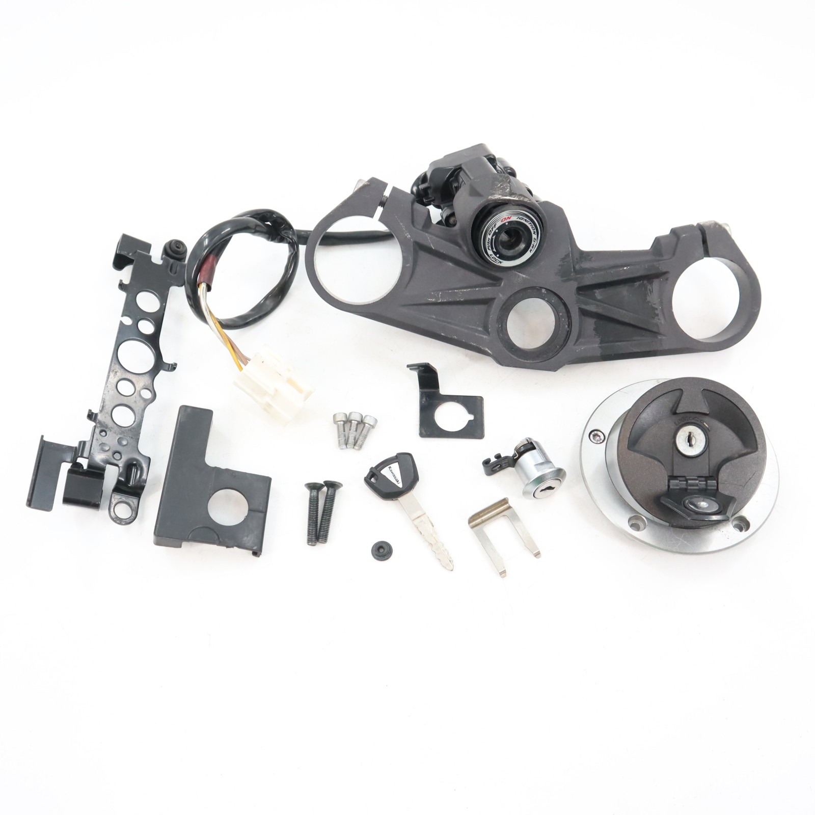 13-23 2013 Kawasaki Ninja Zx6r 636 Ignition Lockset Lock Key Set Gas Seat D91