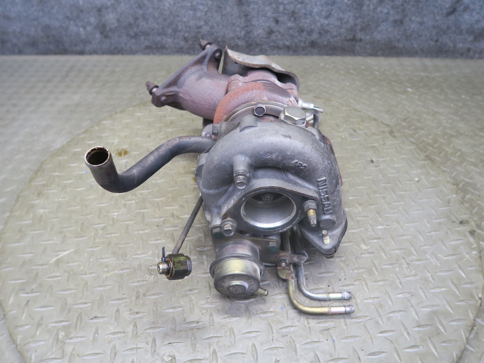 95-97 NISSAN GLORIA HY33 VQ30DET ENGINE TURBO CHARGER W OIL TUBE SET 60K OEM