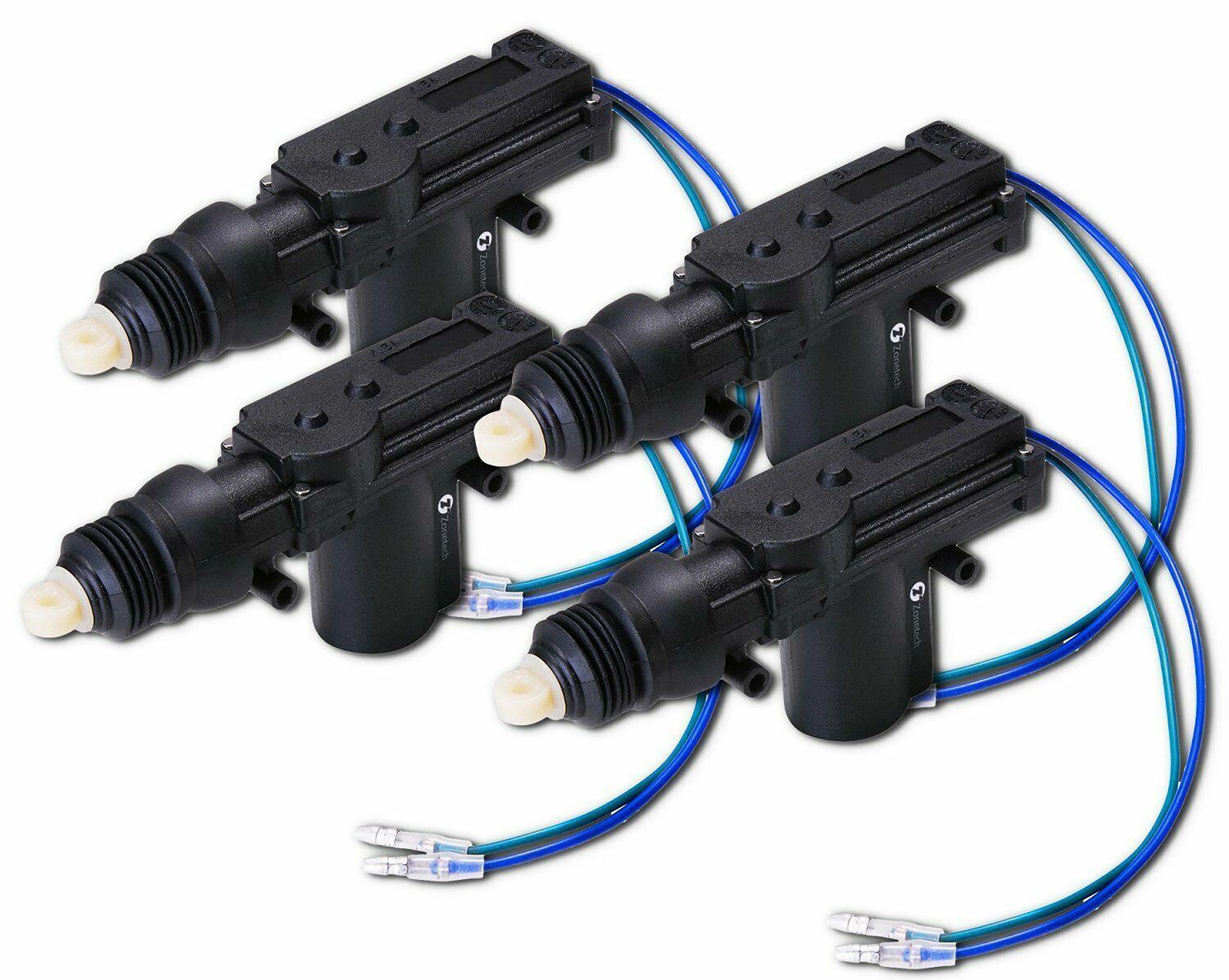 Zone Tech4-Pack Universal High Power Door Lock-Unlock Actuator 12-Volt Motor Kit