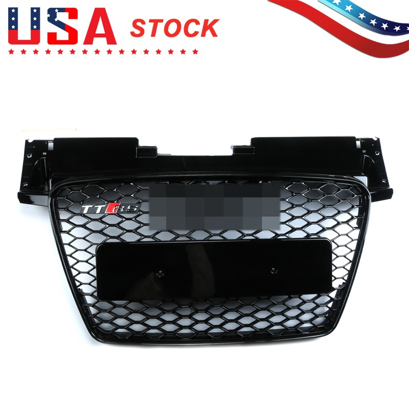 HONEYCOMB SPORT MESH TTRS STYLE HEX GRILLE GRILL BLACK FOR 07-14 AUDI TT 8J