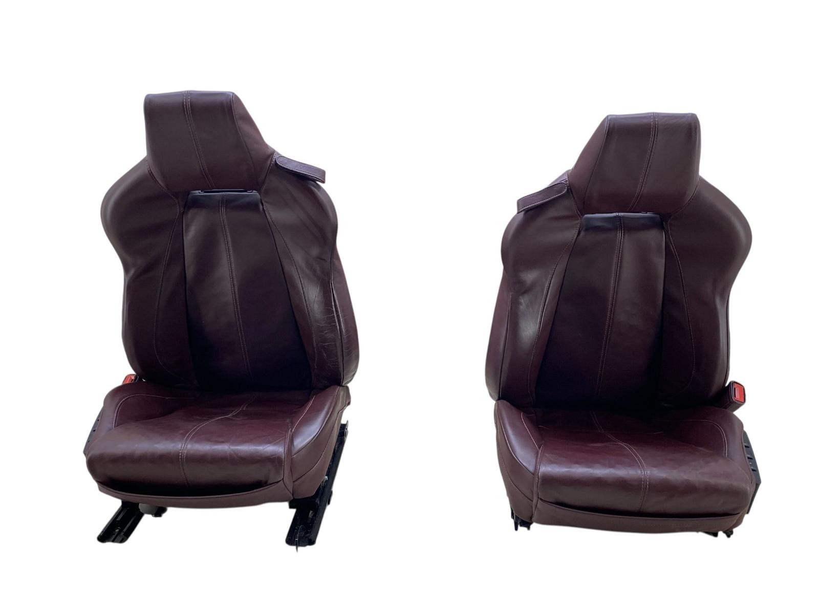 2006-2016 ASTON MARTIN V8 VANTAGE OEM DRIVER & PASSENGER SEAT SET MAROON W/ BAG