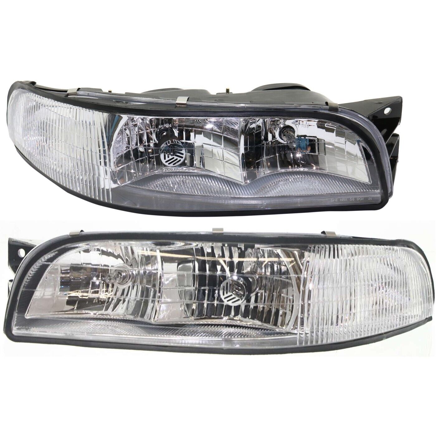 Headlight Set For 1997-1999 Buick LeSabre Left Right With Bulb and Corner Light