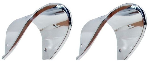 1968-1969 Corvette Chrome Exhaust Bezels Zinc Die Cast