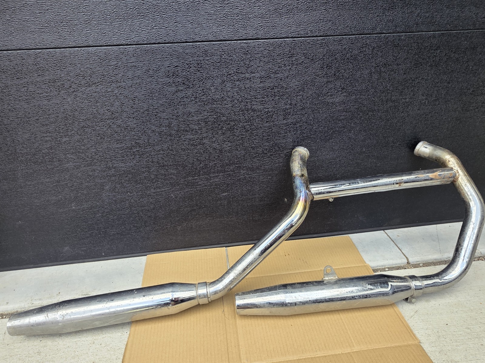 VTG Used Harley Davidson OEM Exhaust Pipes # 65568-86A & 65569-86A, Sportster XL