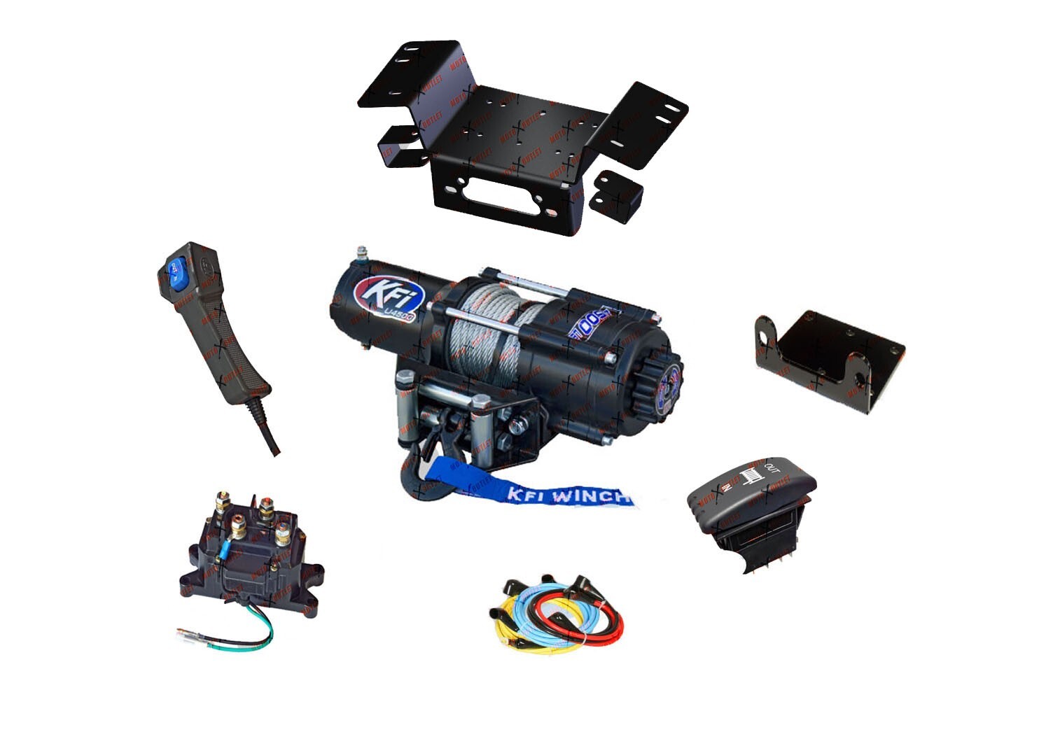 Honda 700 Pioneer Winch and Mount Plate Kit 2014-2026 4500 lbs KFI UTV 700-4 Honda 700 Pioneer Winch and Mount Plate Kit 2014-2026 4500 lbs KFI UTV 700-4