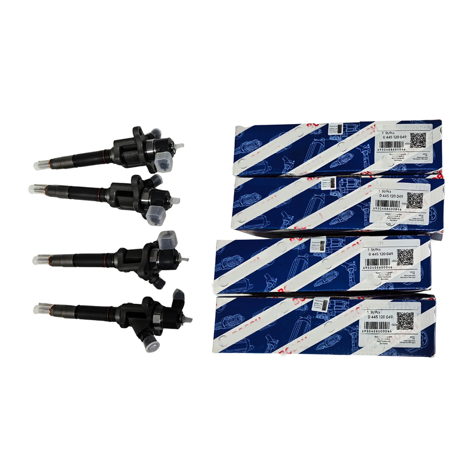 4X 0445120049 Fuel Injector For Mitsubishi Engine 4M50 4.9L Diesel ME223750