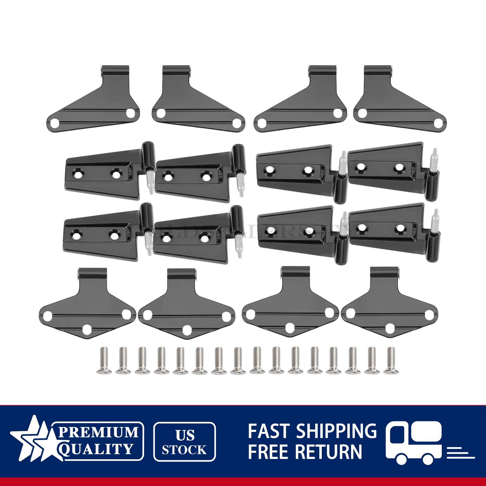NEW 16PCS Body Door Hinge Replacement Set For 07-18 Jeep Wrangler JK