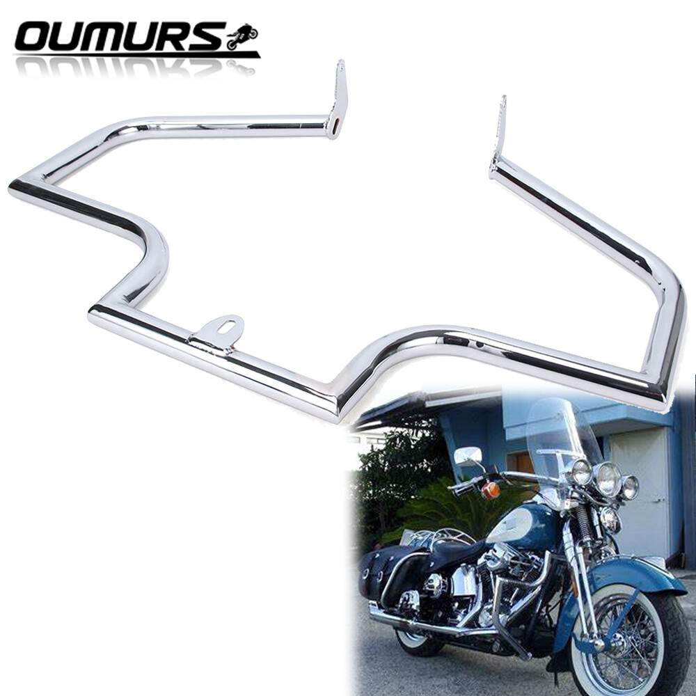 Mustache Highway Engine Guard Crash Bar For Harley Softail Slim Fatboy 2000-2017