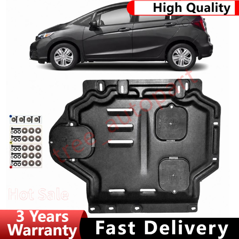 For Honda Fit 2007-2020 1.5L Black Front Engine Splash Shield Under Cover 