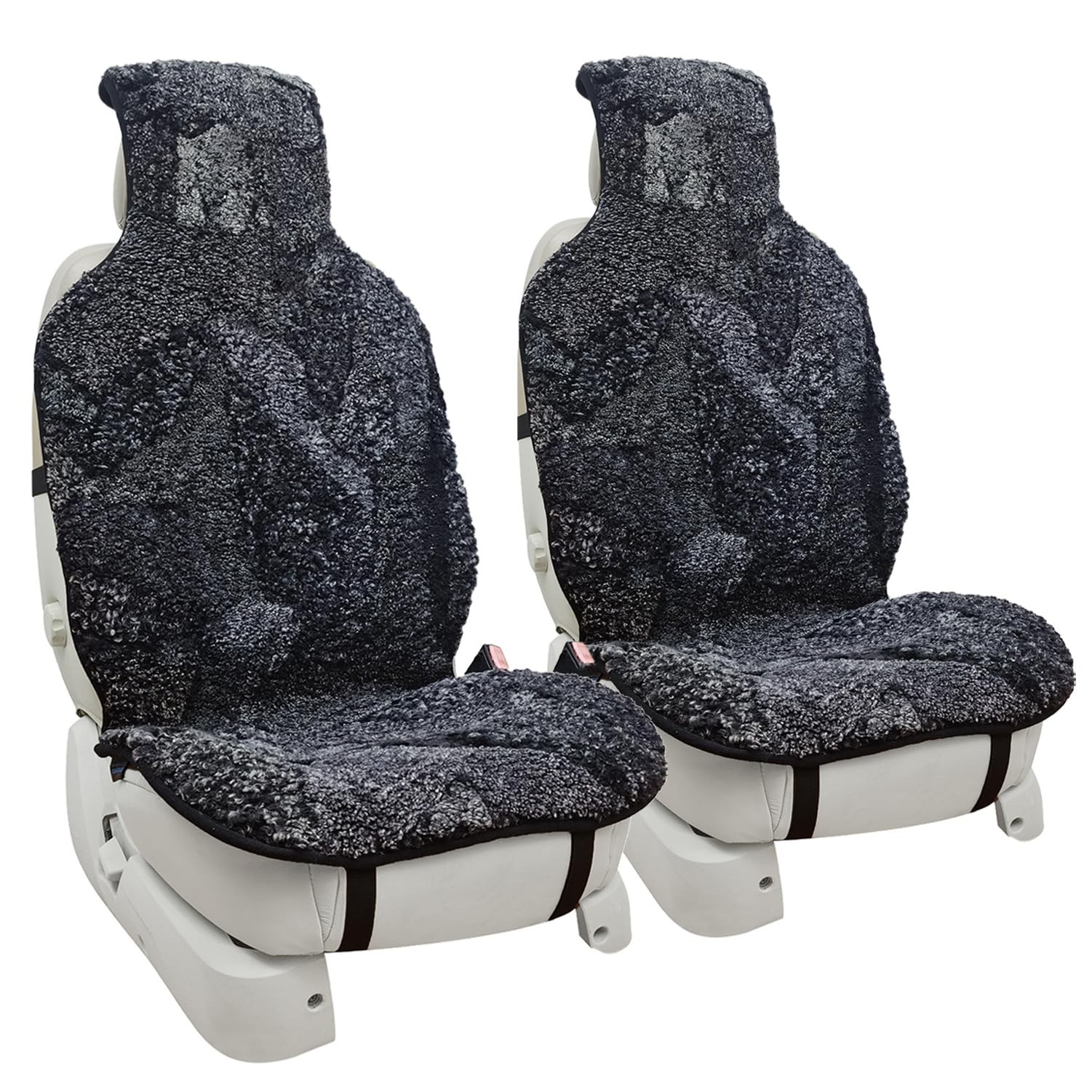 Genuine Australian Sheepskin Seat Covers - 2 Front Cushions for Cars, SUVs, Truc Genuine Australian Sheepskin Seat Covers - 2 Front Cushions for Cars, SUVs, Truc