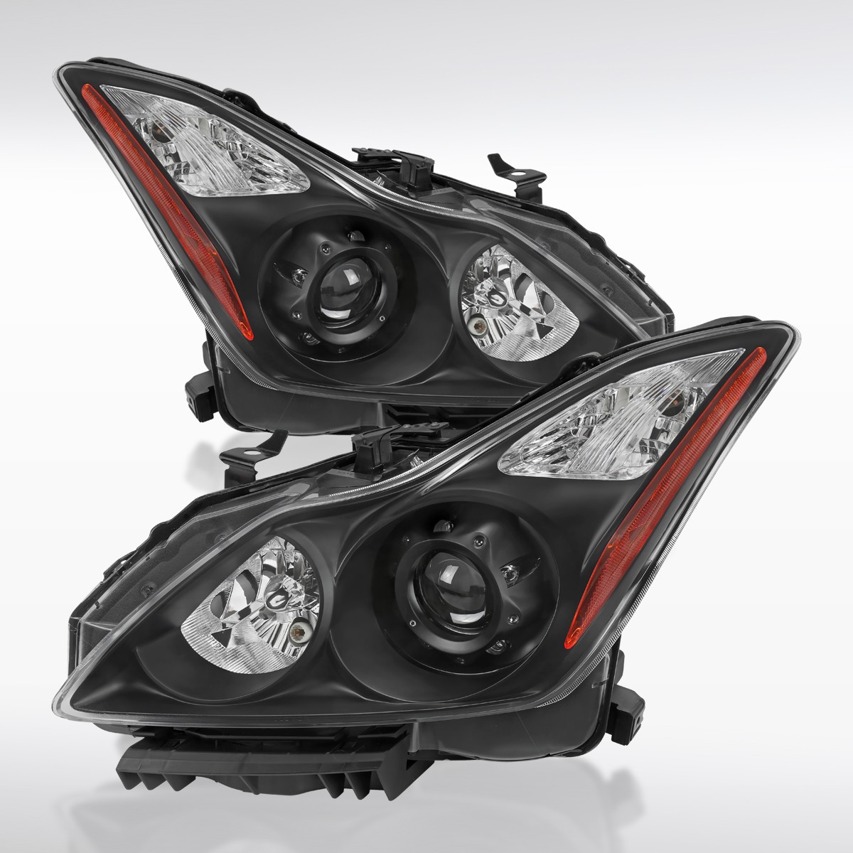 Black Fit 2008-2013 Infiniti G37 Q60 Coupe HID Projector Headlights Left+Right Black Fit 2008-2013 Infiniti G37 Q60 Coupe HID Projector Headlights Left+Right