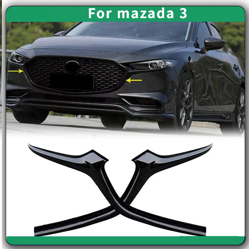 For Mazda 3 2019-2023 Set of 2 Pair Grille Trims Grill Driver & Passenger Side For Mazda 3 2019-2023 Set of 2 Pair Grille Trims Grill Driver & Passenger Side