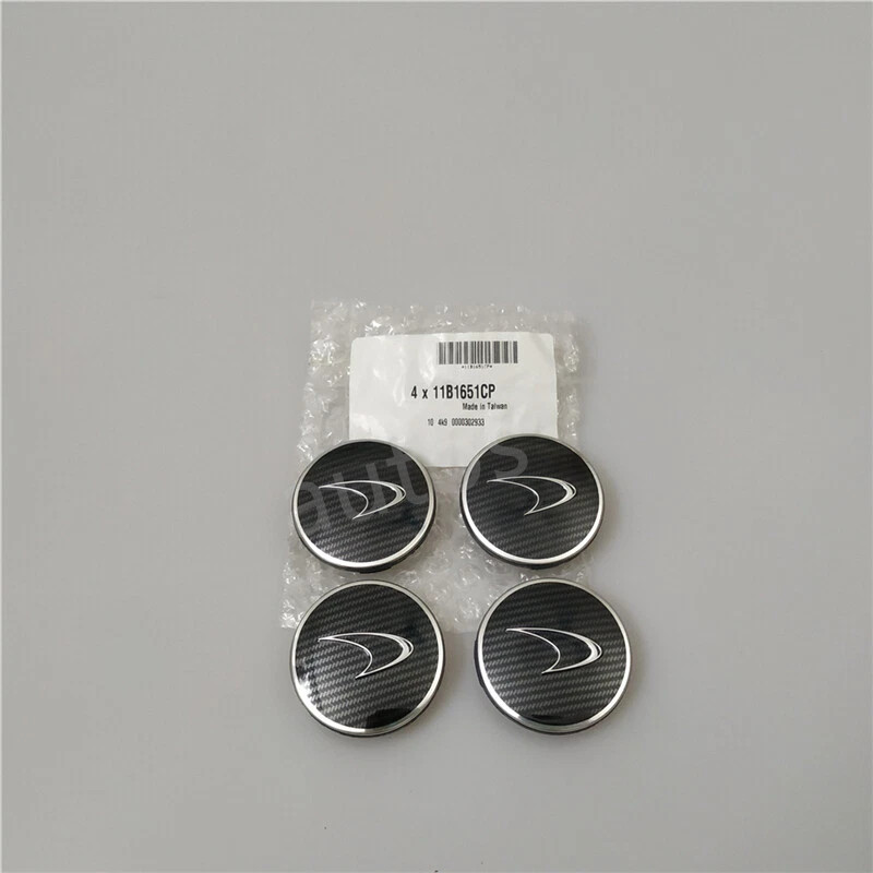 Mclaren MP4-12C 650s Black Carbon Fibre Wheel Hub Cap 11B1651CP Set