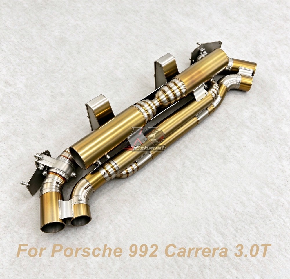 Titanium Valved Axle Back  Exhaust System Compatible with  Porsche Carrera 3.0T