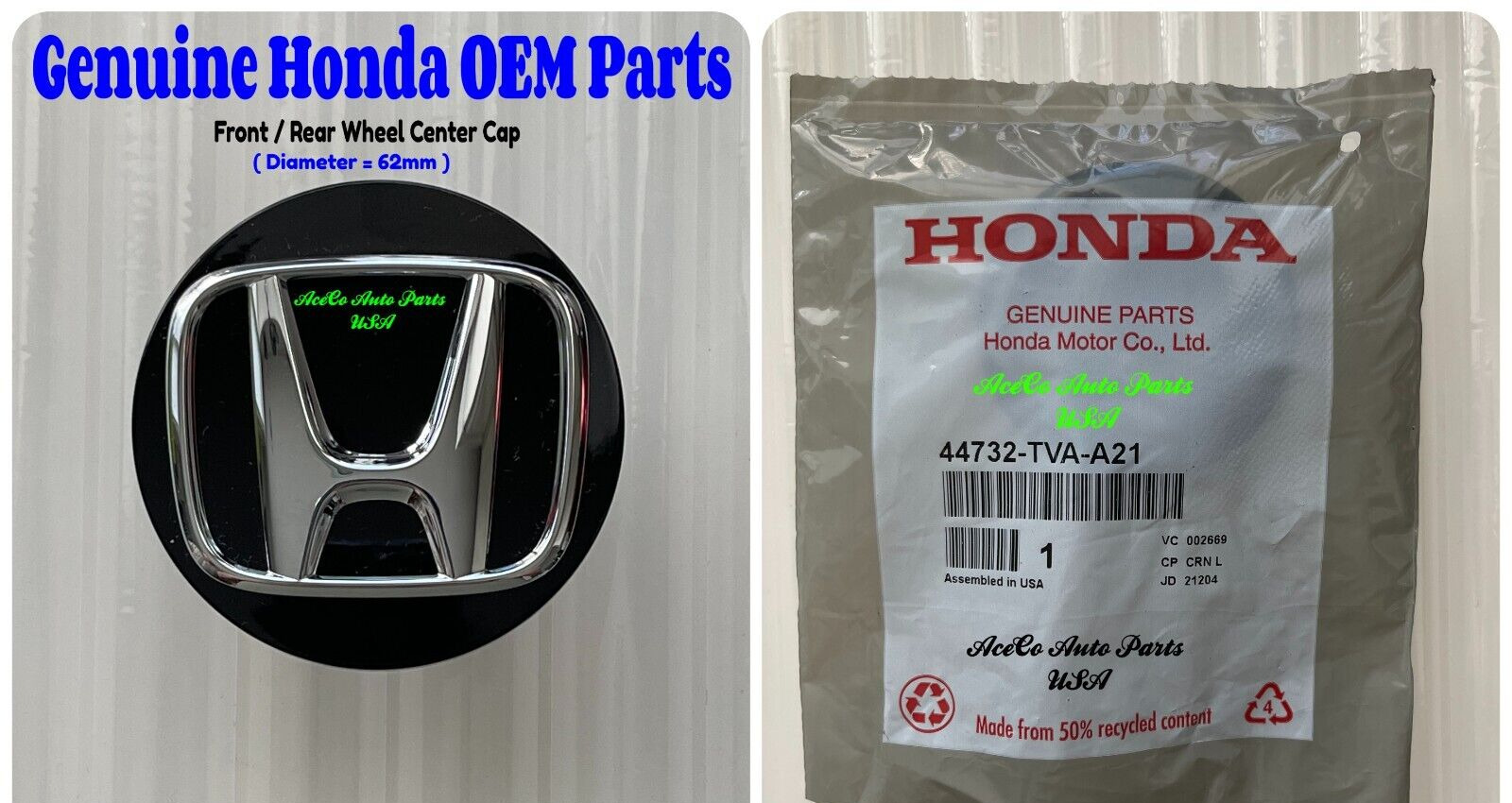 Genuine Honda CIVIC Sport / Turbo 22-24 2022-2024 Wheel Center Cap 62 mm