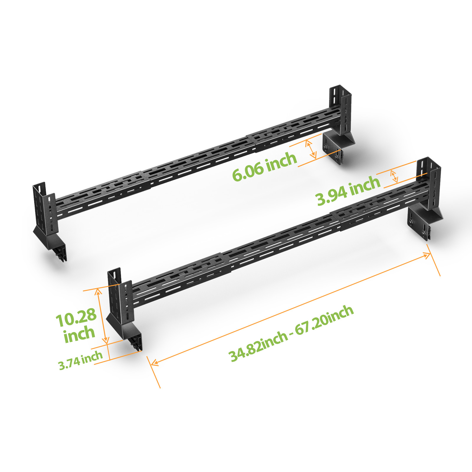 For 05-23 Toyota Tacoma Adjustable Overland Truck Bed Rack Cargo Rack Max 67\