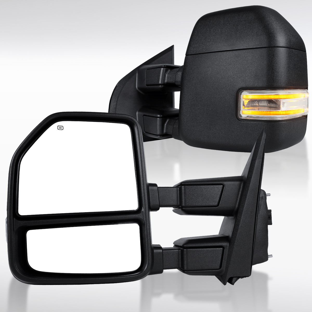 Fit 1999-2016 Ford F250 F350 F450 Black Power Heated Towing Mirrors+LED Signal Fit 1999-2016 Ford F250 F350 F450 Black Power Heated Towing Mirrors+LED Signal