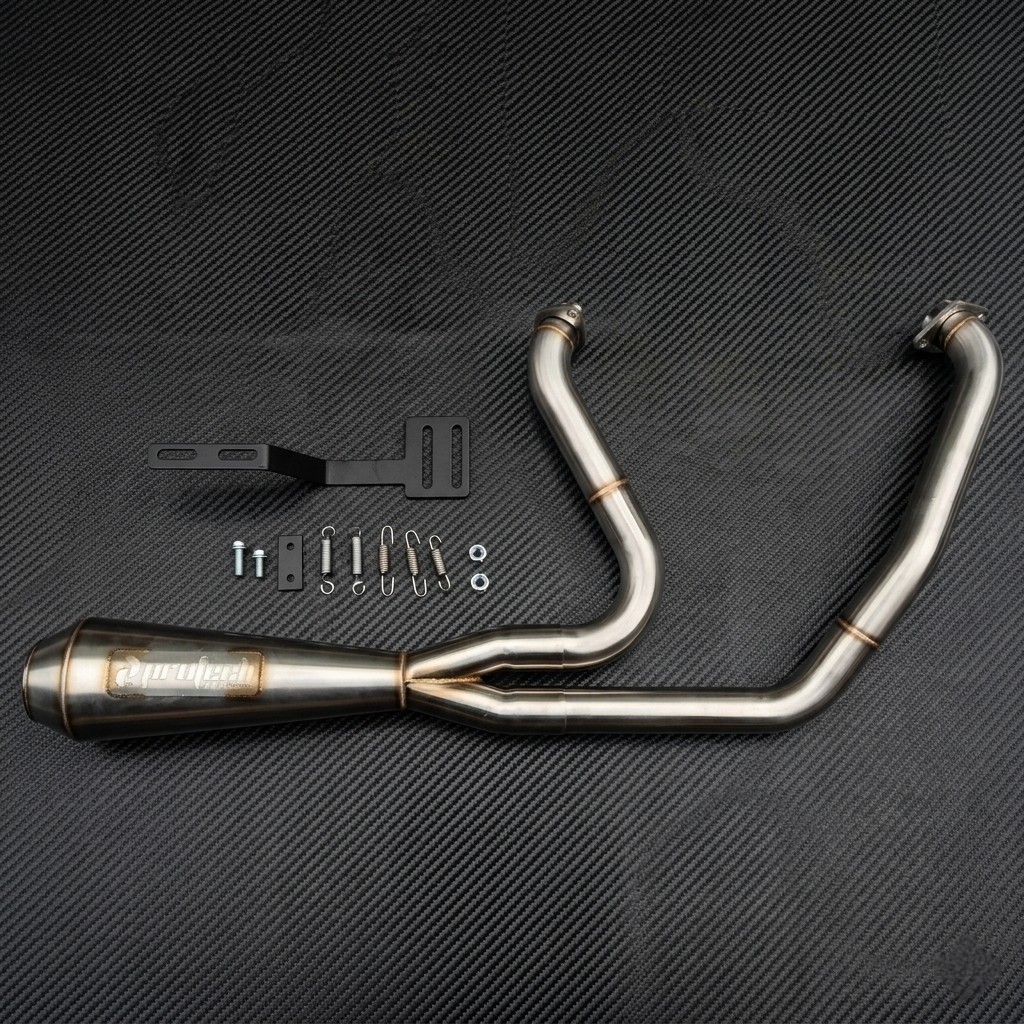 Exhaust Dyna 2 Into 1 Wide Glide Super Glide Fat Bob Lowrider Exhaust System