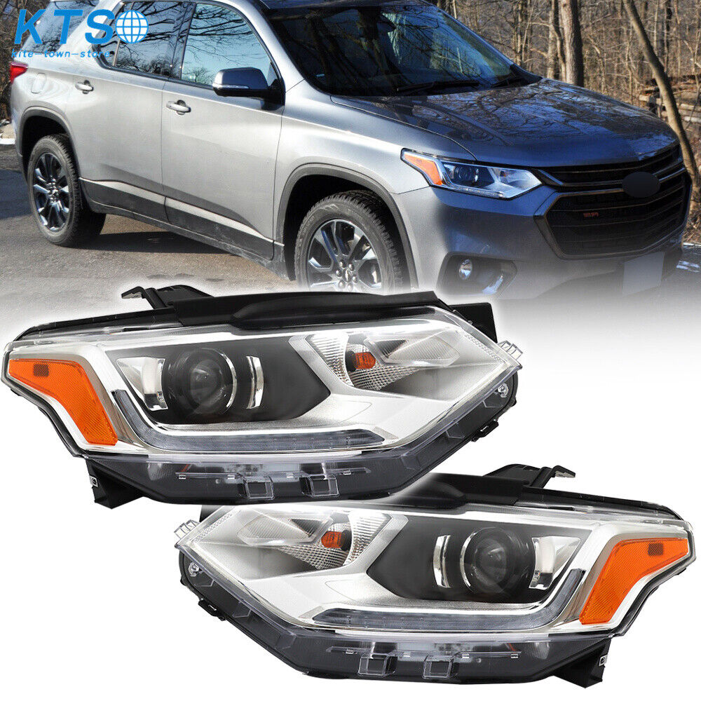 For 2018-2021 Chevrolet Traverse Headlight HID/Xenon with LED DRL Left+Right