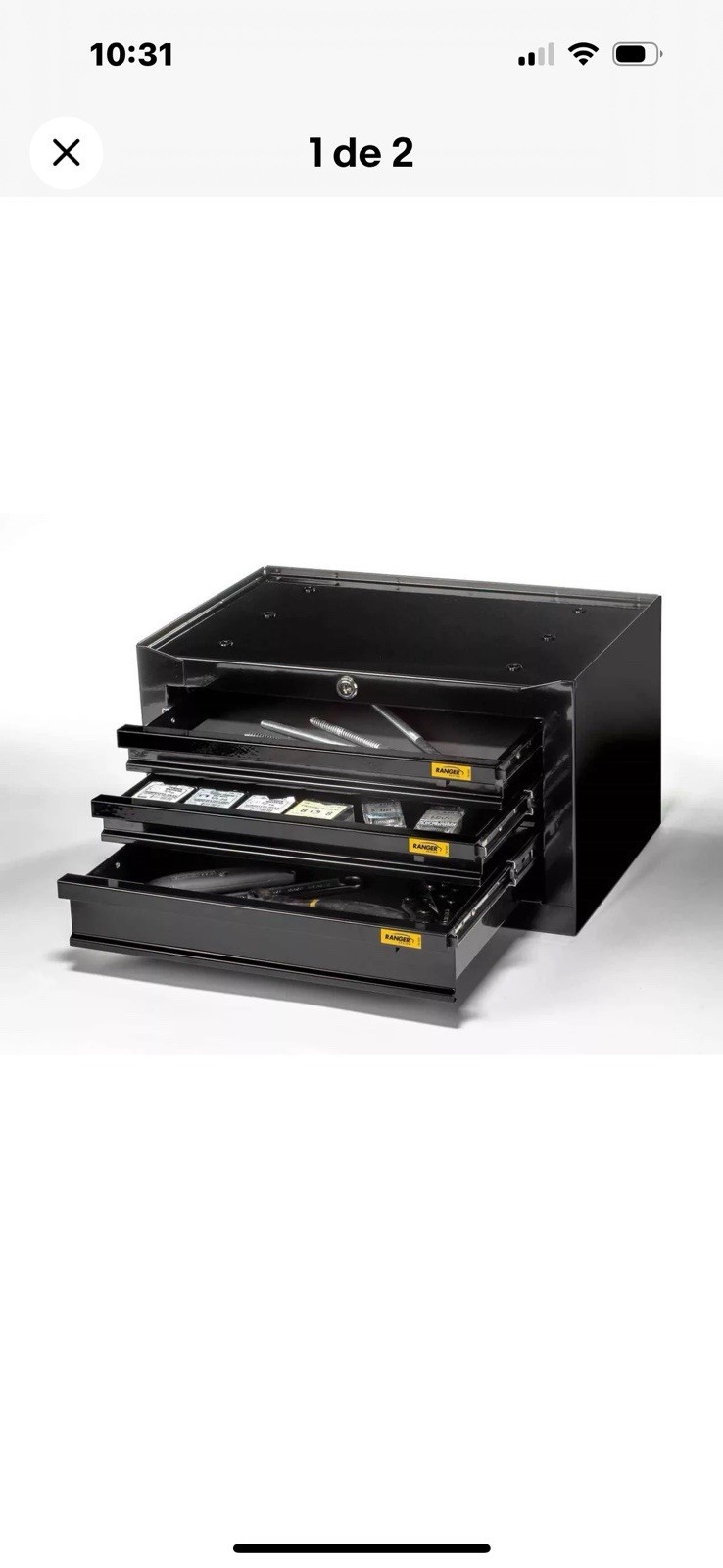 Ranger Design Compact locking 3 Drawer Steel Cabinet with finger latches, X50-C