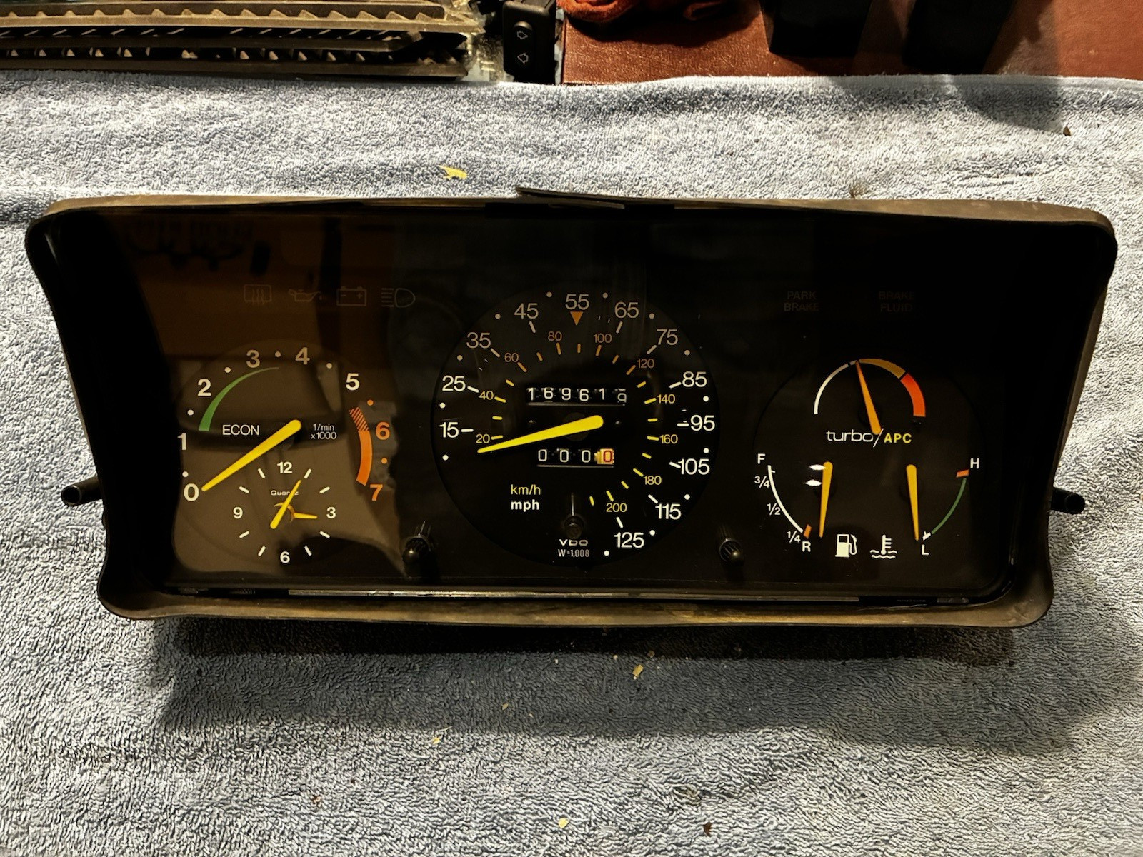 1988 Classic SAAB 900 Turbo Instrument Cluster 125 MPH Speedometer Good ODO Bad