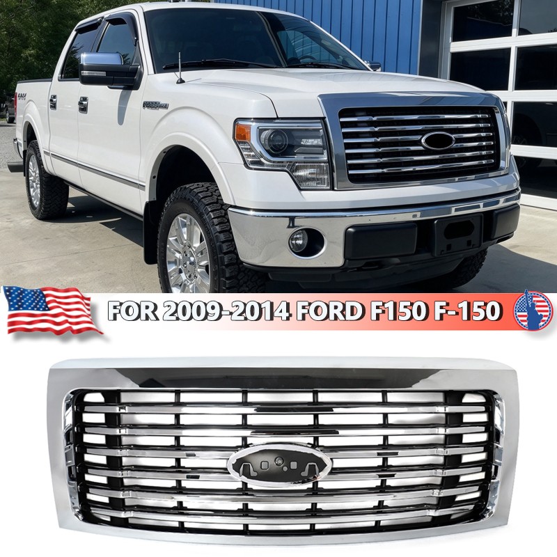For 2009-2014 Ford F150 F-150 Chrome Harley-Davidson Style Grille Grill Assembly