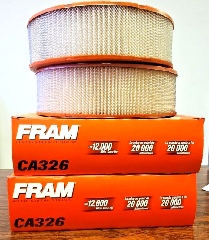 2 FRAM CA326 Extra Guard Engine Air Filters New Old Stock NOS 2 FRAM CA326 Extra Guard Engine Air Filters New Old Stock NOS