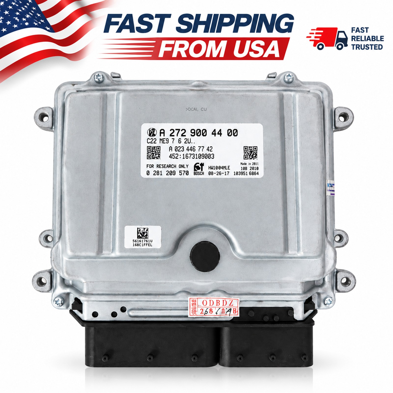 2007-2013 Mercedes Benz M272 V6 Engine Control Module ECM ECU OEM A2729004400 2007-2013 Mercedes Benz M272 V6 Engine Control Module ECM ECU OEM A2729004400