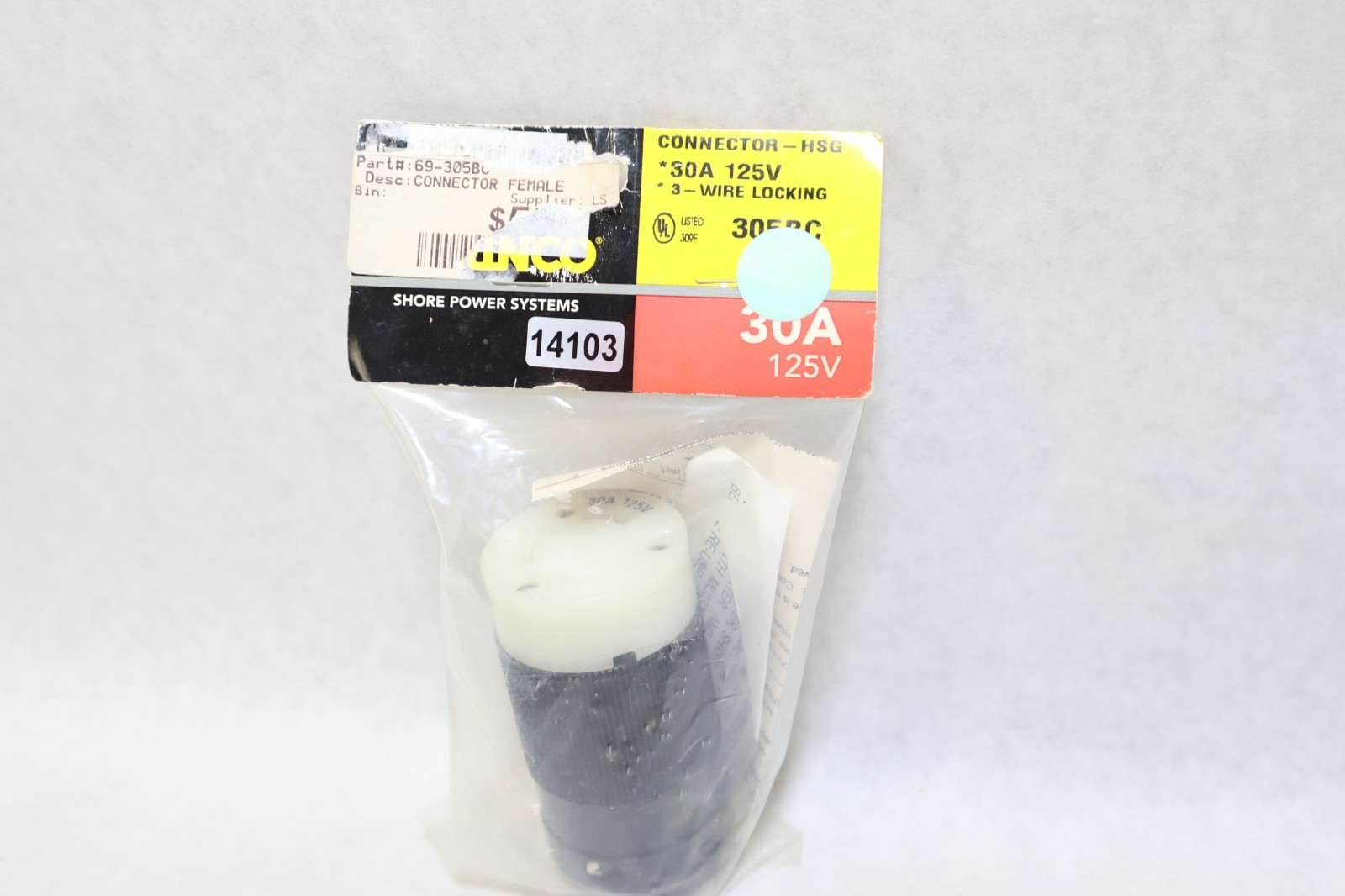 MARINCO 305BC 3 WIRE 30 A 125 V FEMALE CONNECTOR