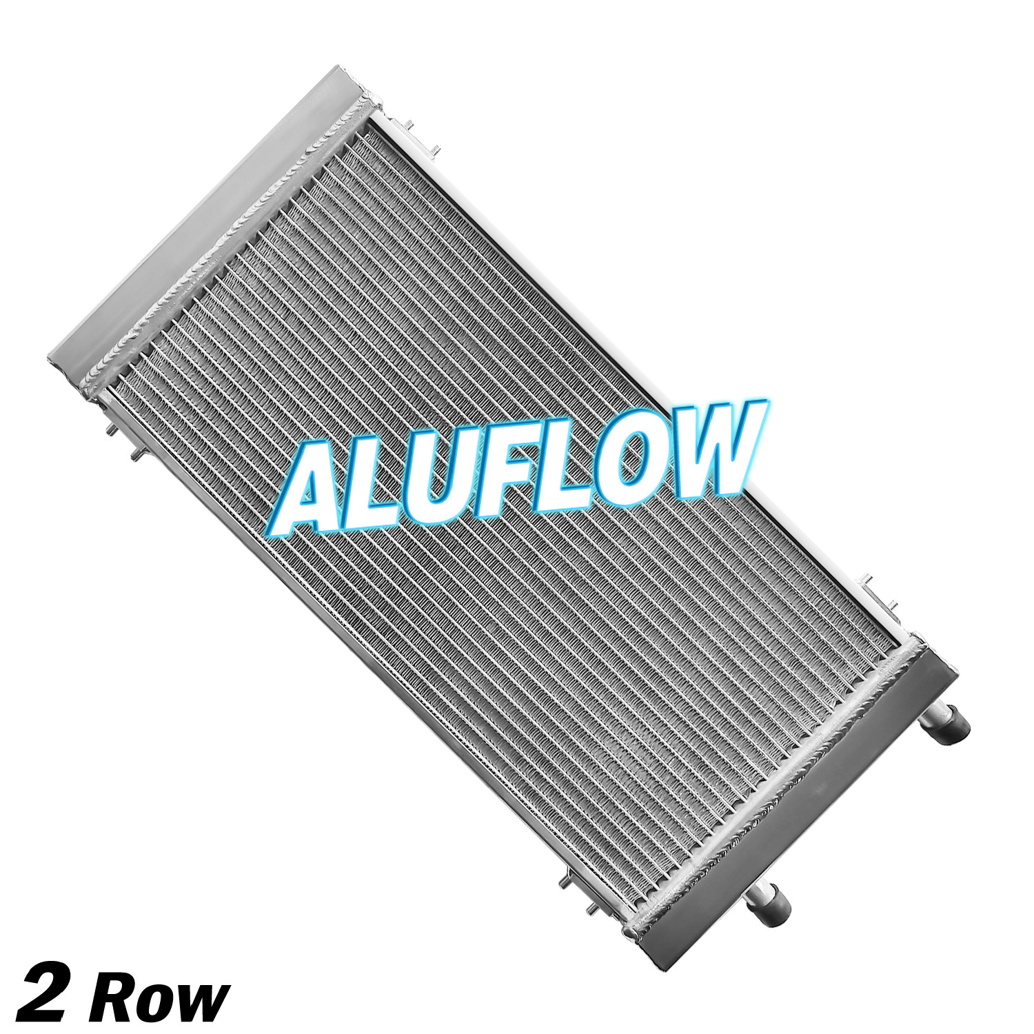 2 ROW Radiator Liquid Heat Exchanger Air to Water Intercooler Universal Aluminum