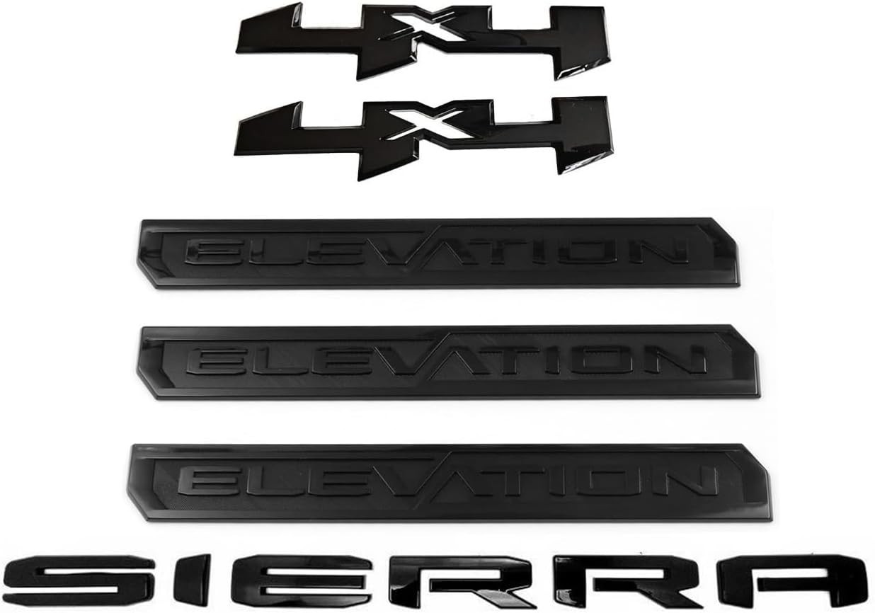Universal Fit 6-Pack Sierra Elevation Emblems - 3D Badge Enhancement