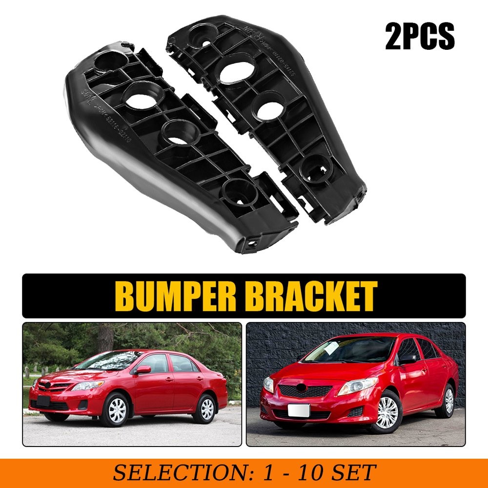 2-20X For 2009-2010 Corolla Toyota Bumper Fender Brackets Support Beam Front L&R