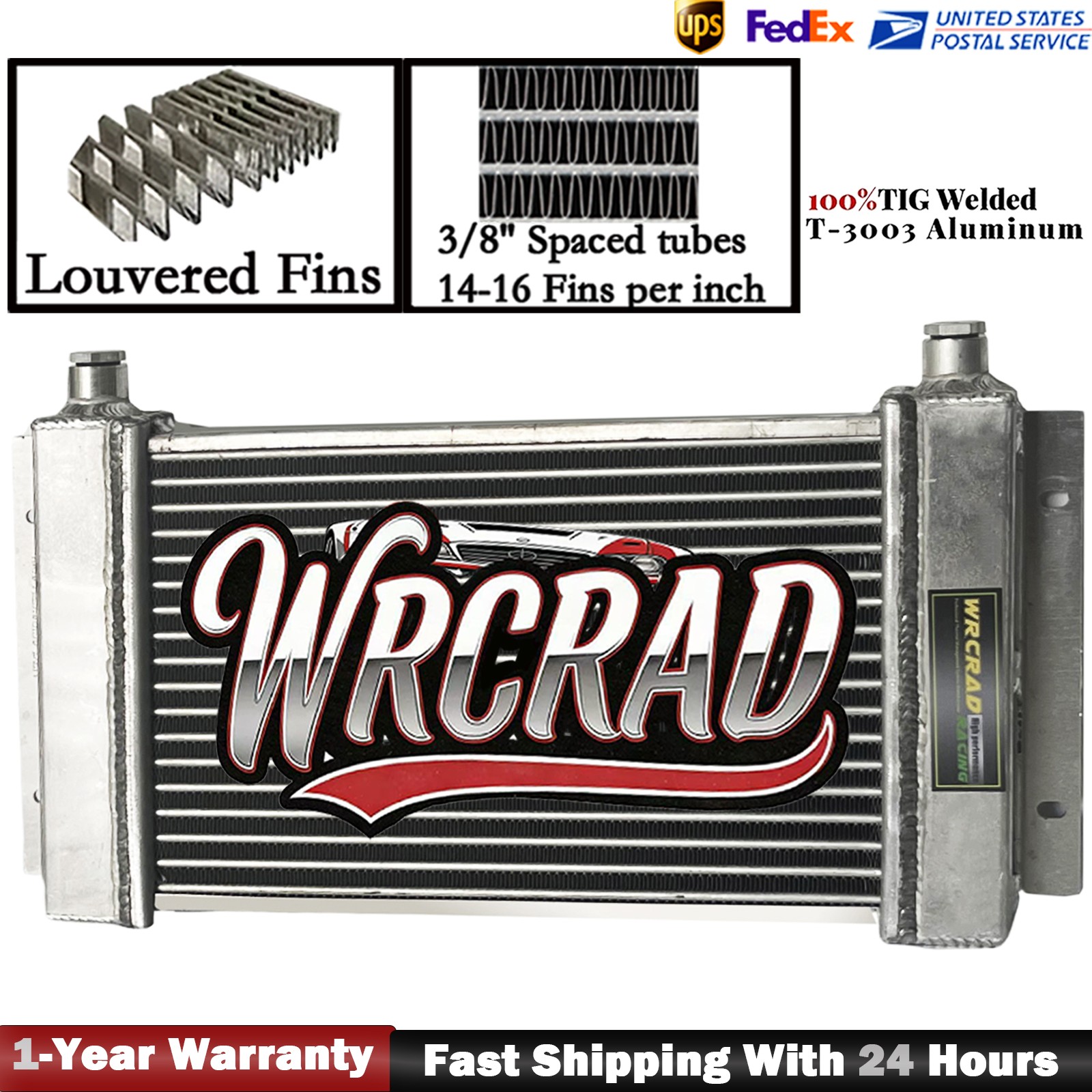 Aluminum Bar and Plate Mobile Hydraulic Oil Cooler 0-30 GPM 14 HP Model OC-42