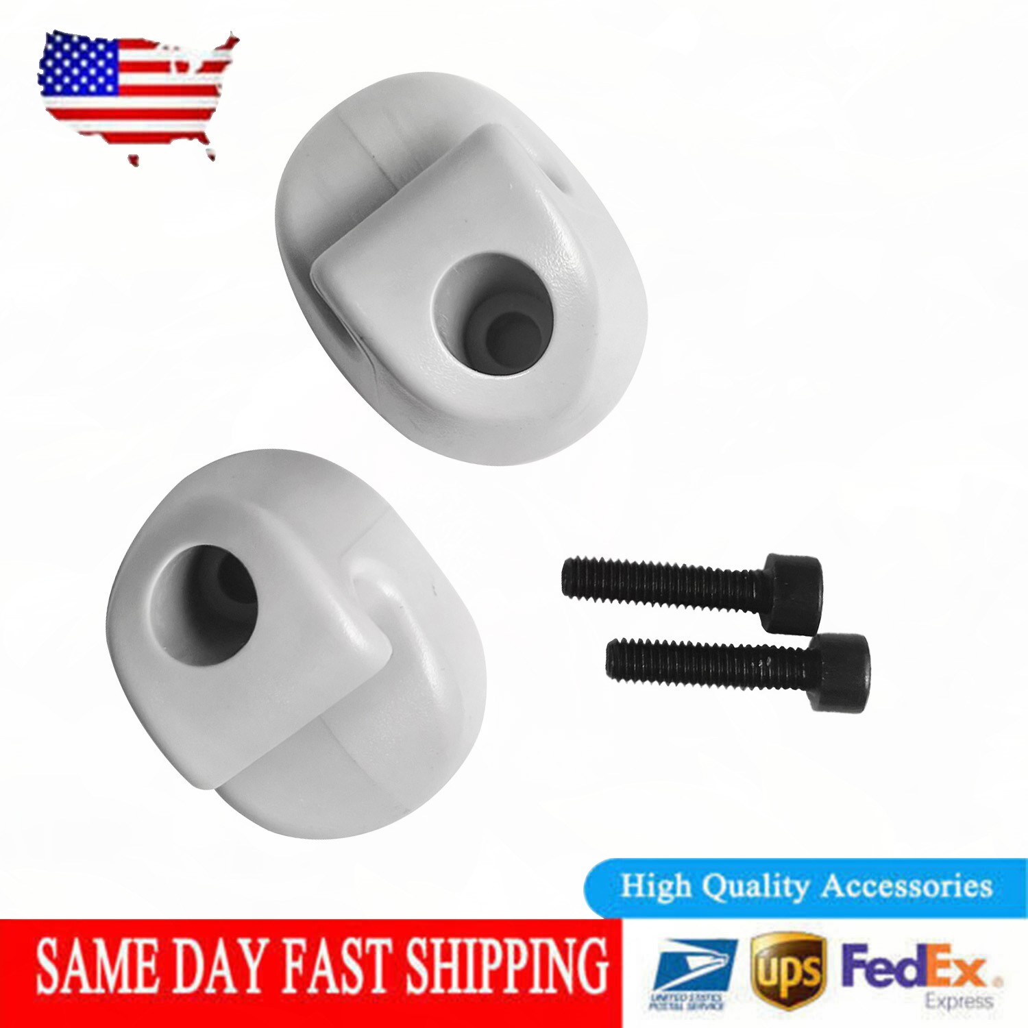 New 2Pcs for Kenworth Peterbilt Interior S16-1023-661 Gray Sun Visor Holder US