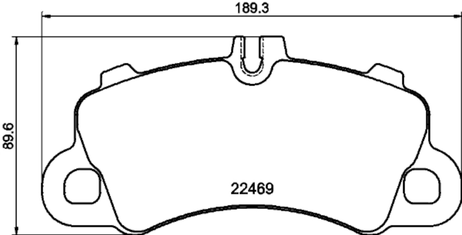 Hella Pagid 355039101 Front Disc Brake Pad Set For Porsche Macan, Cayenne