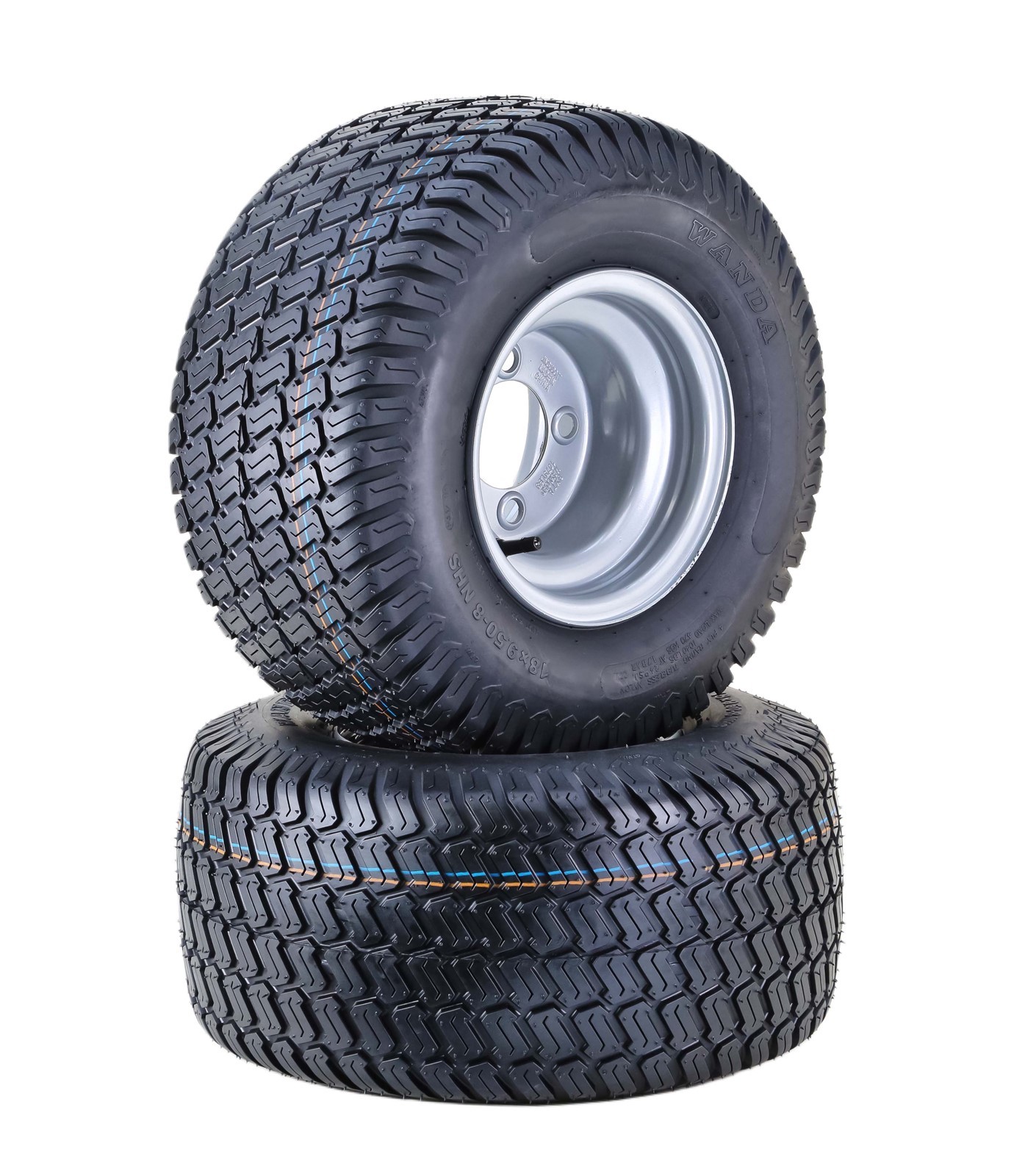 WANDA Lawn Mower Tire & wheel 18X9.5-8 4-Ply with 4x4\ WANDA Lawn Mower Tire & wheel 18X9.5-8 4-Ply with 4x4\