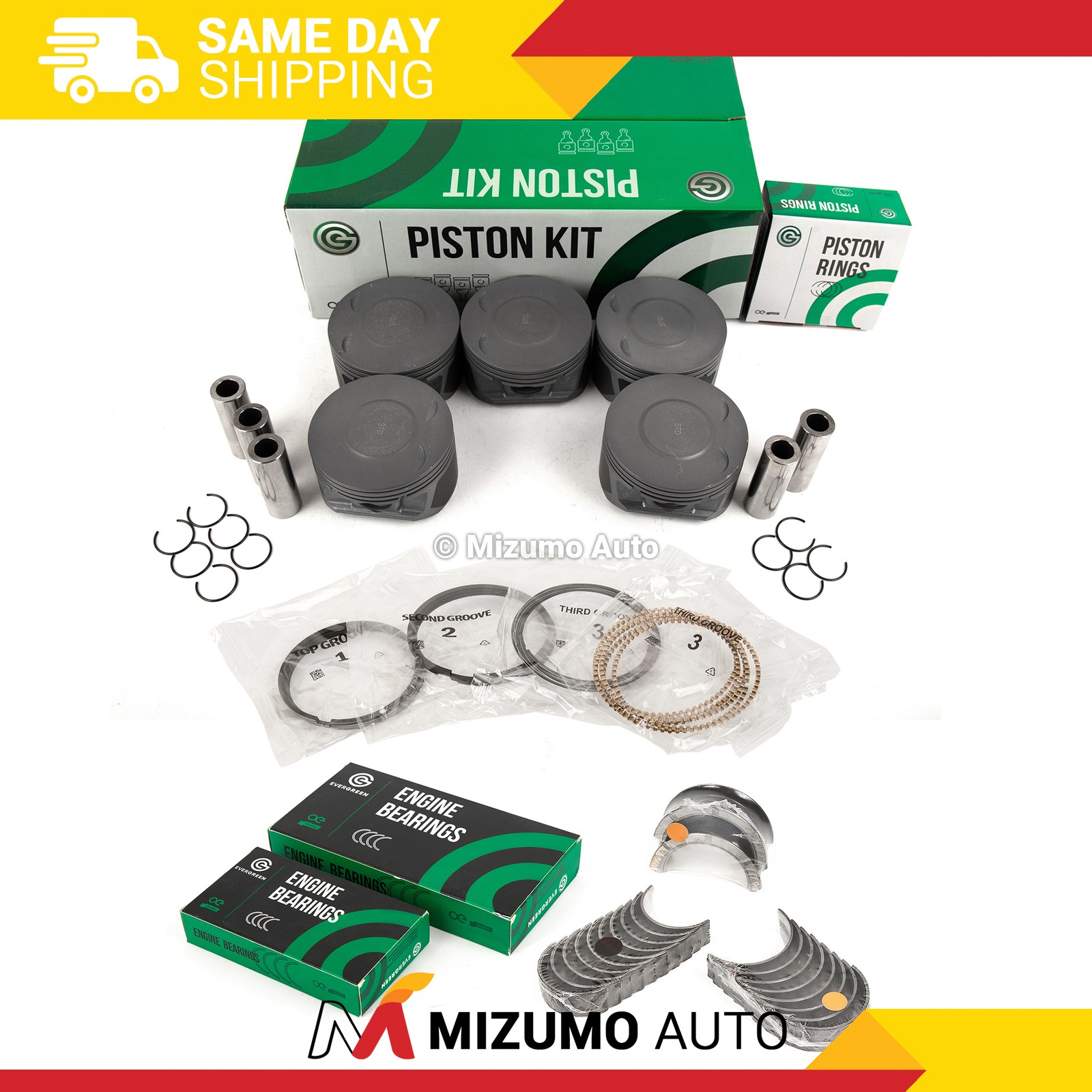 Pistons Main Rod Bearings Fit 07-12 Chevrolet Colorado GMC Hummer Isuzu 3.7