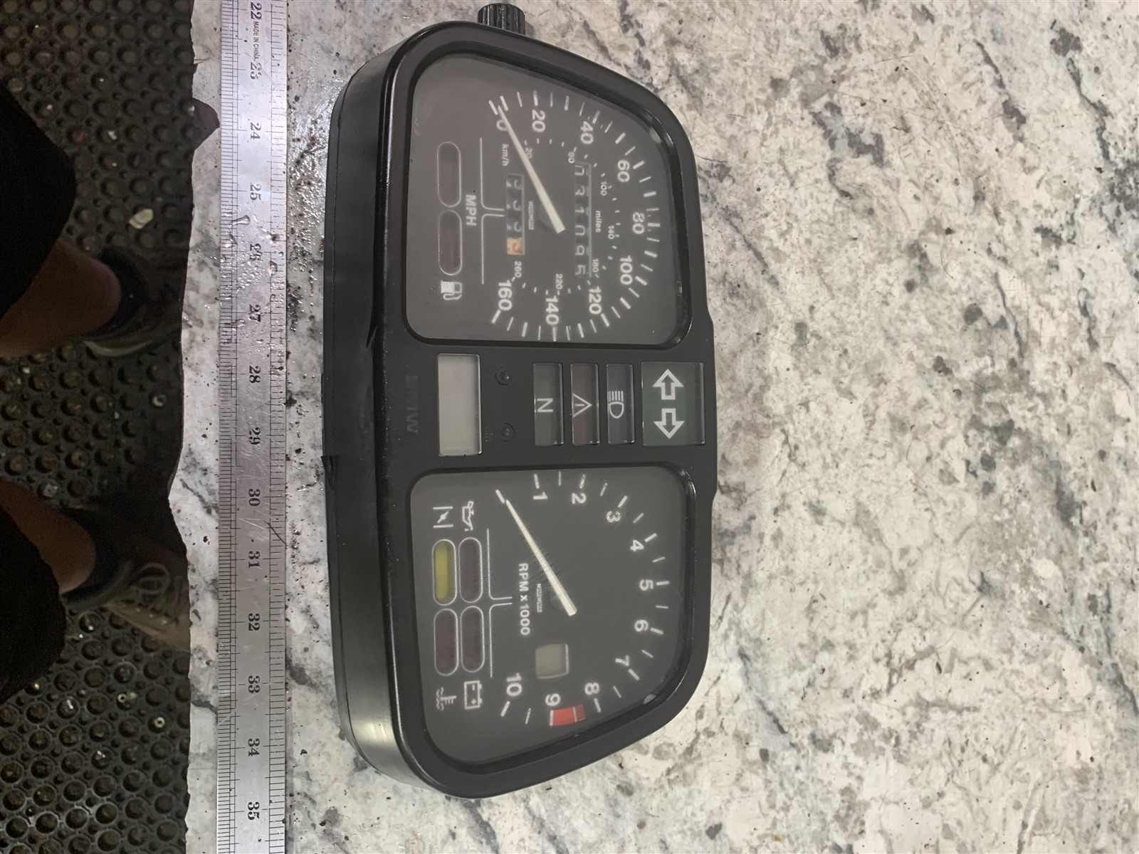 87 BMW K75 K 75 C K75C dash panel gauge speedometer tachometer display cluster