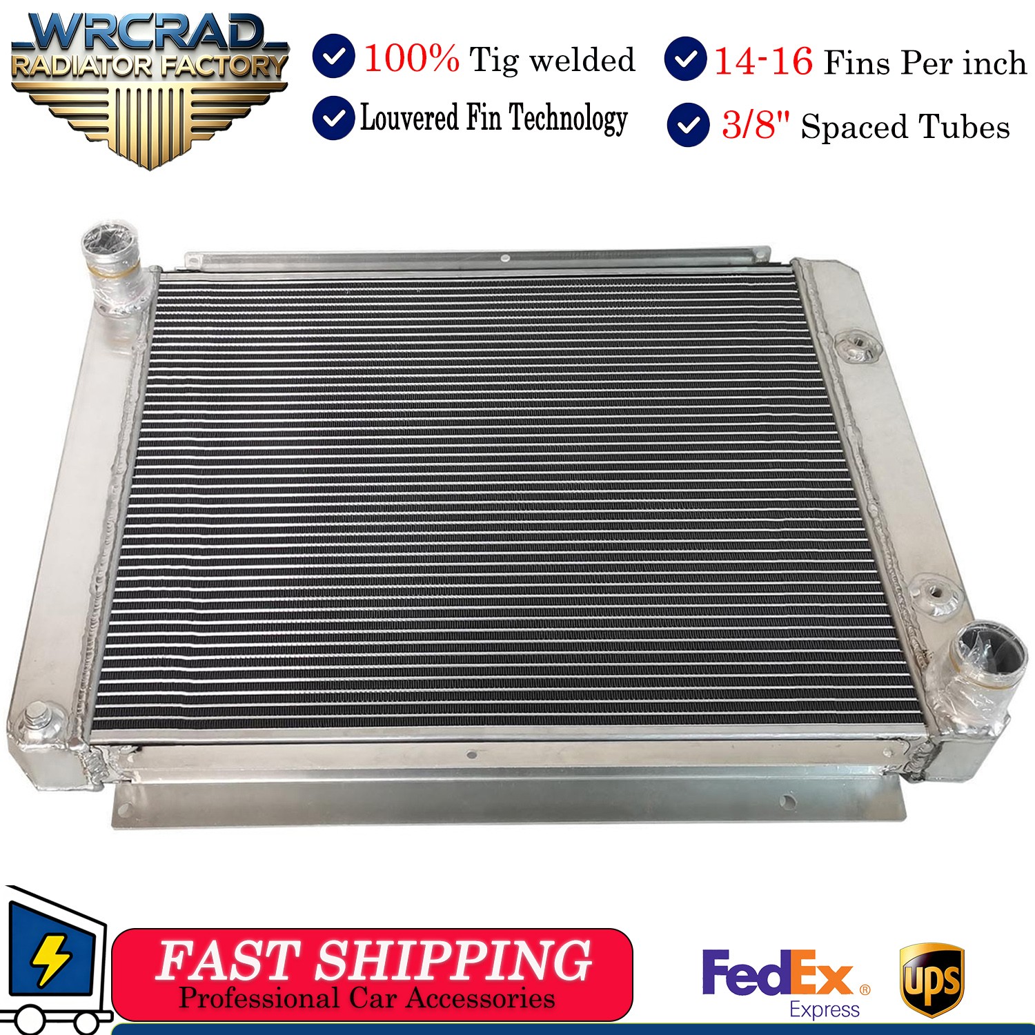 Radiator for 1963 1964 Studebaker Avanti 4.7L 5.0L / 1965-1985 Avanti II #CC6385