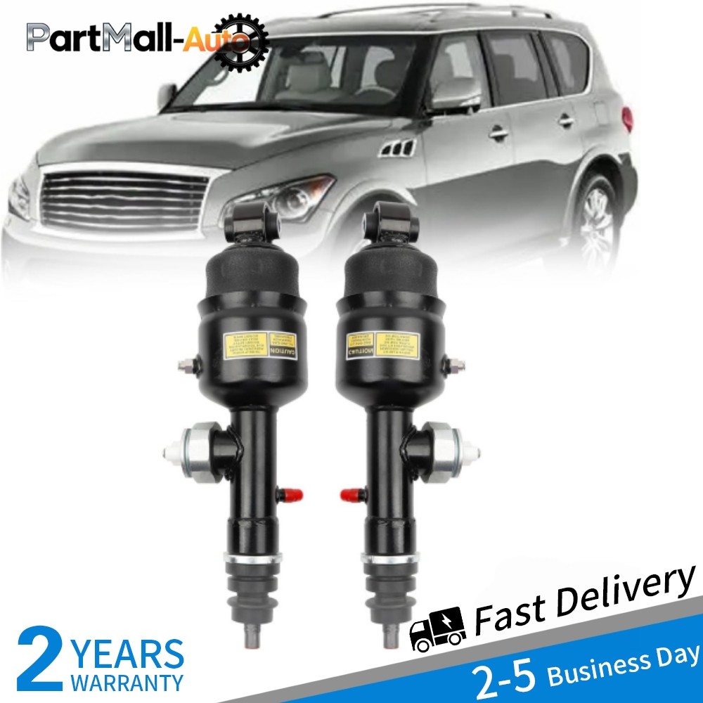 Pair Rear Hydraulic Air Suspension Shock Struts Fit Infiniti QX56 QX80 2011-2021