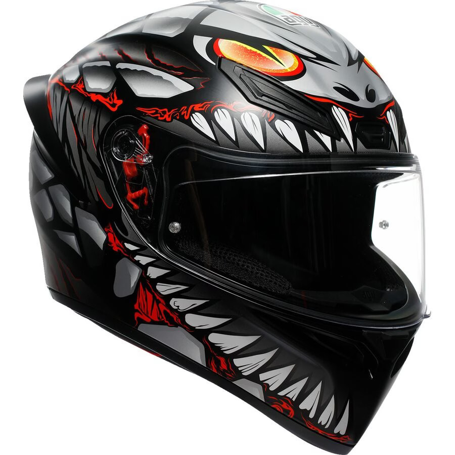 AGV K1 S Lyzard Helmet - Matte Black/Grey/Red, X-Large