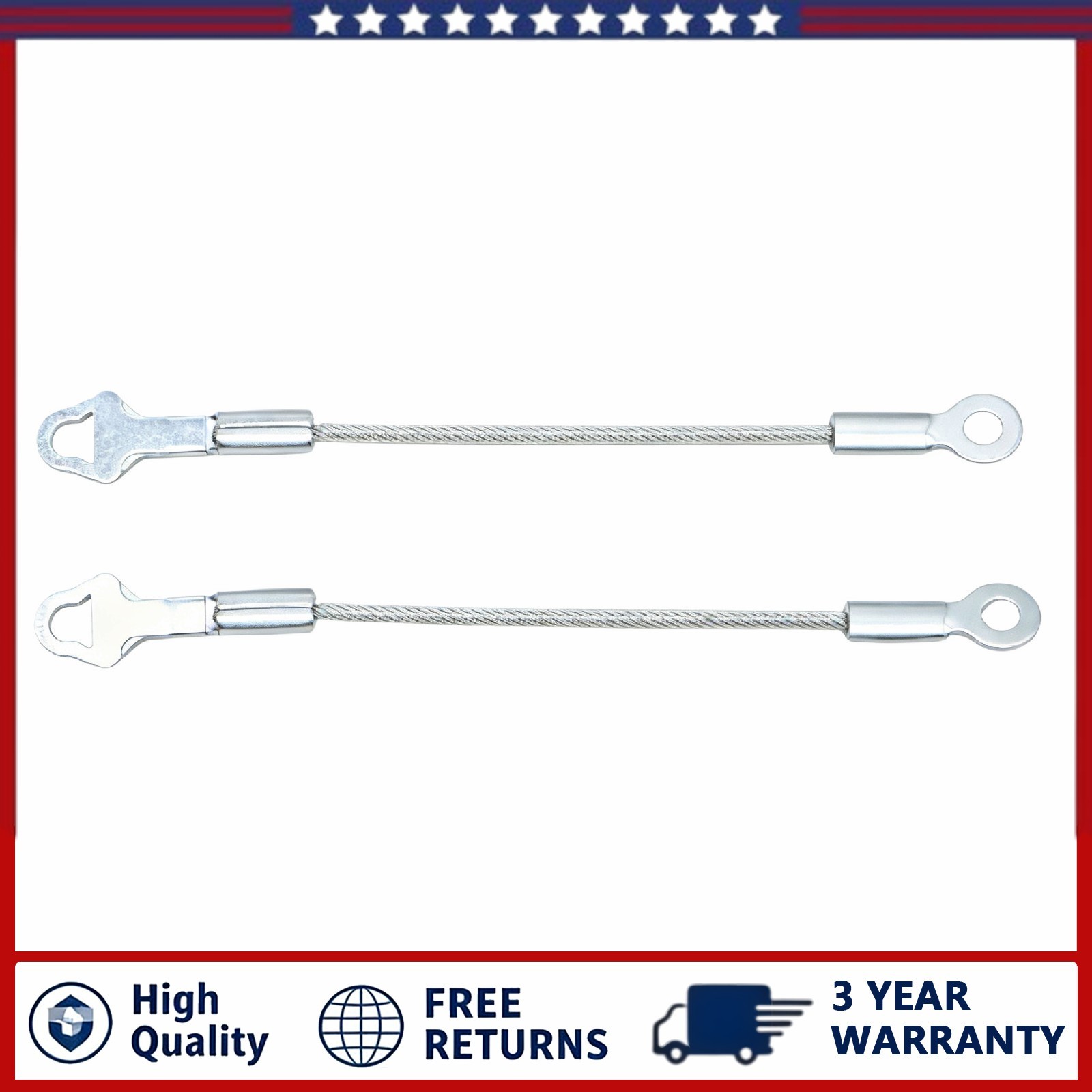 2 Pack For Polaris Ranger Tailgate Cable Kits Replaces 7081445 & 7081215 UTV