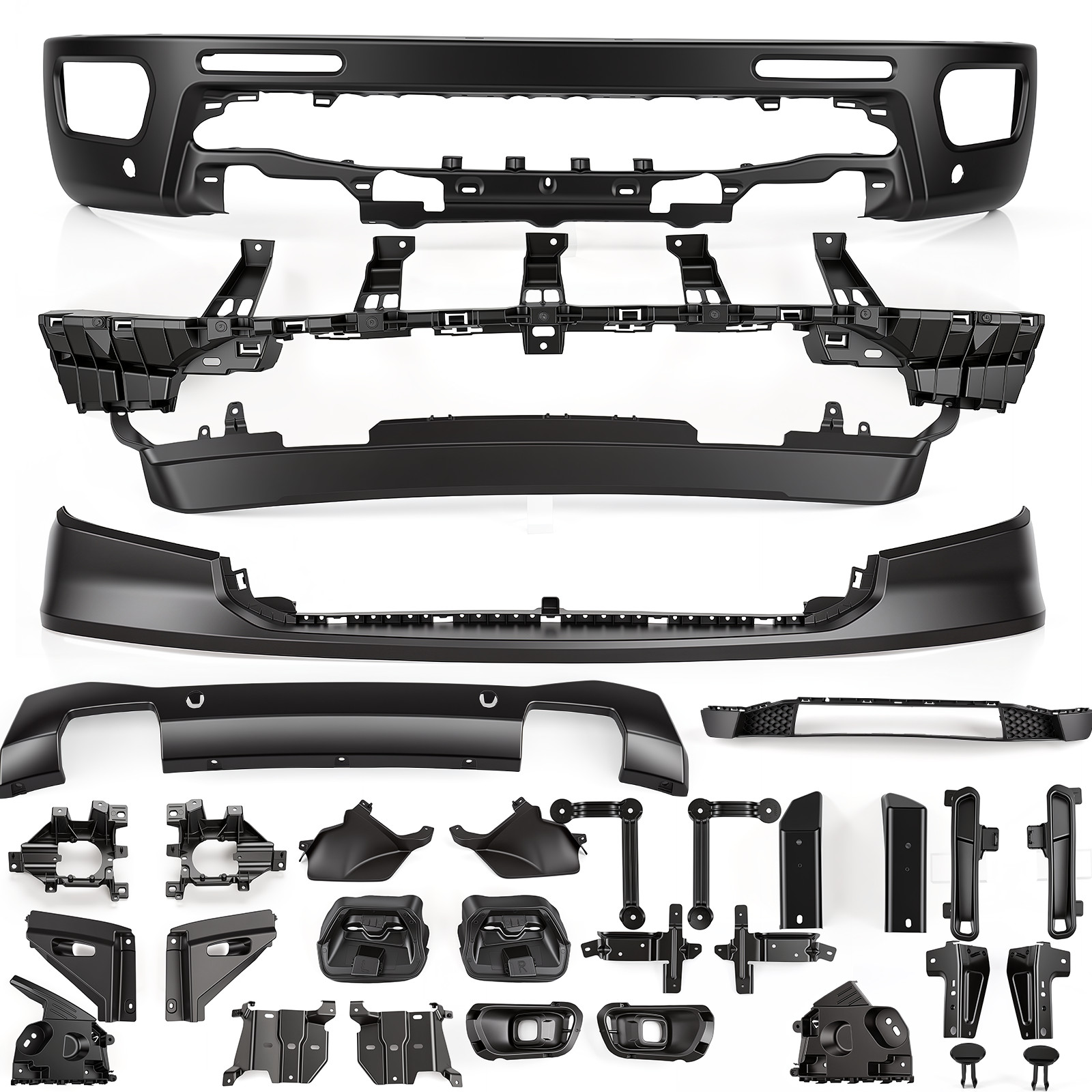 Fits 2019-2023 Ford Ranger Front Bumper Face Bar Kit W/ Upper Bumper 32 Pieces