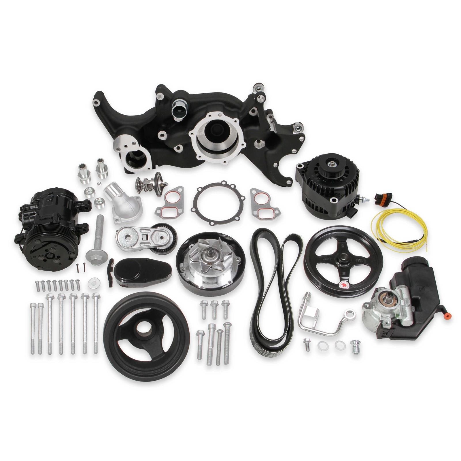 Holley 20-185BK LS Engine Accessory Drive Kit, Mid Mount Holley 20-185BK LS Engine Accessory Drive Kit, Mid Mount