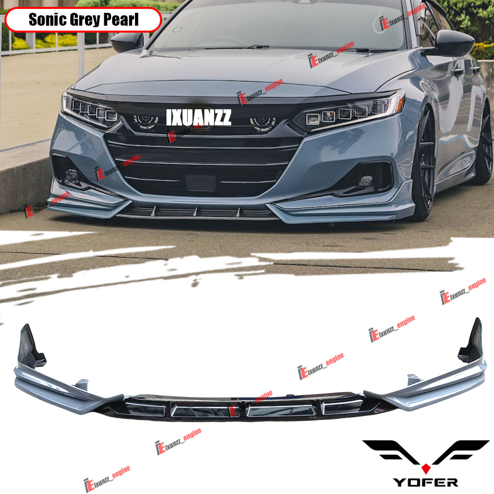 Yofer Sonic Grey Pearl Front Bumper Lip Splitter Spoiler For Honda Accord 21-22