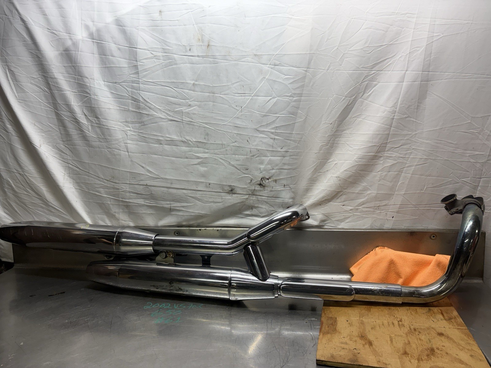 2001 98-03 Yamaha XVS650 VSTAR 650 Classic Exhaust Mufflers Header (OEM STOCK)