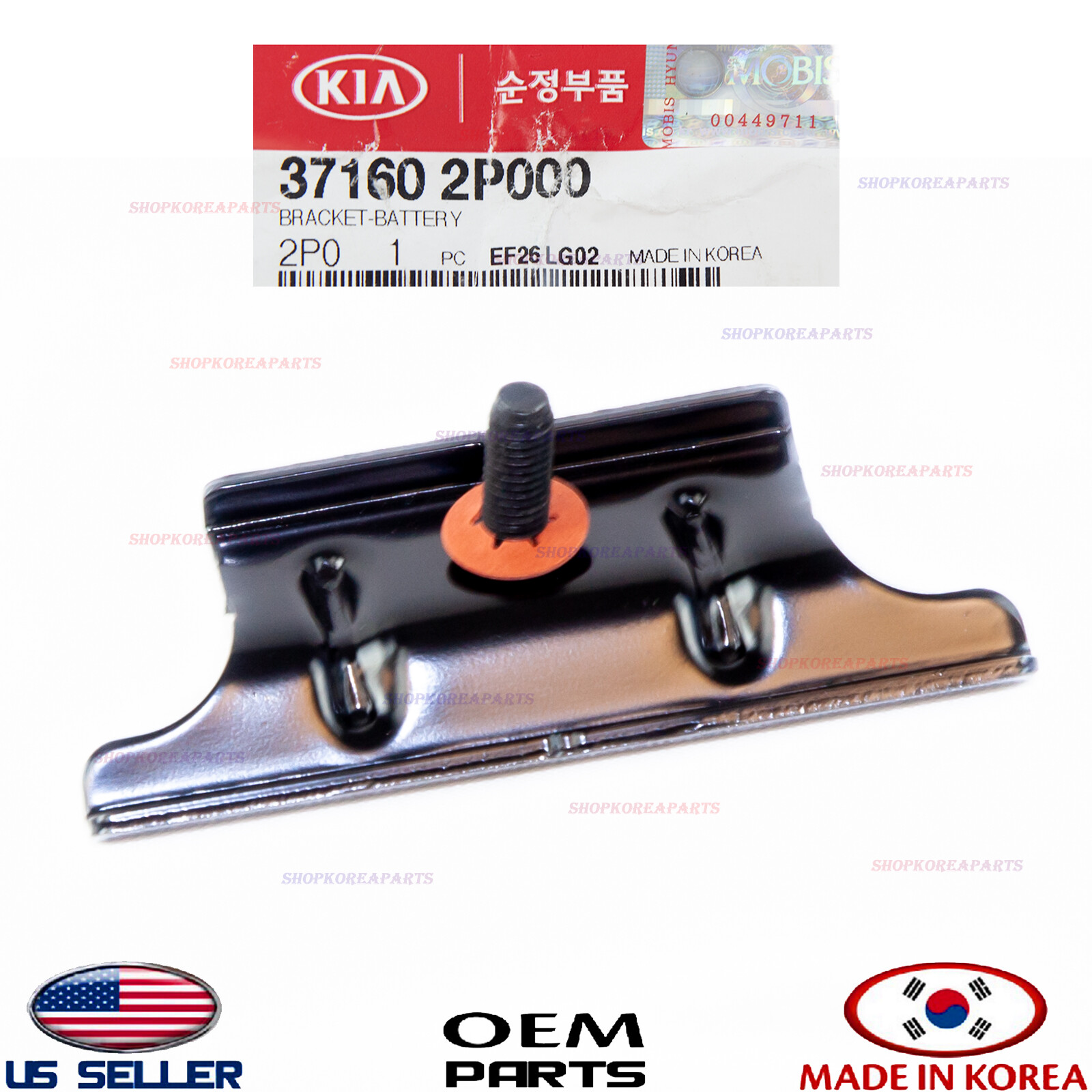 Genuine OEM Battery Hold Down Tie Bracket Clamp HYUNDAI KIA *See compatibility