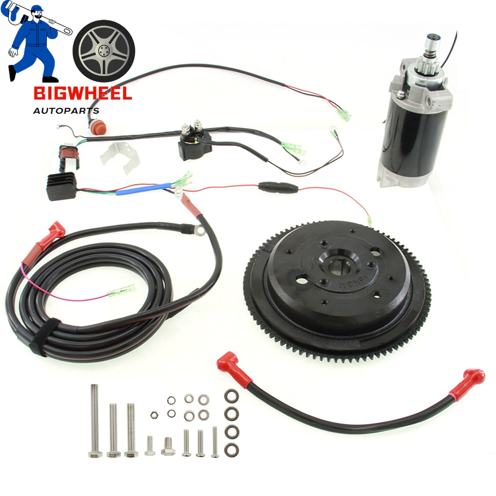 Electrical Start Conversion Kit 66T-85550-00 for Yamaha 2 Stroke 40HP Outboard