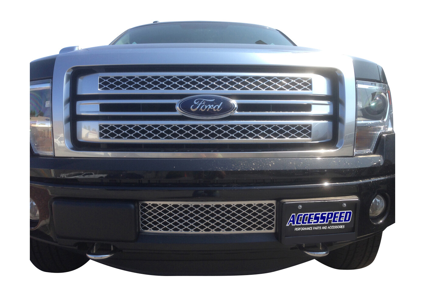 2011-2014 Ford F-150 EcoBoost Chrome Lower Bumper Grille & Intercooler Protector